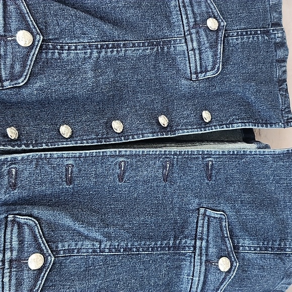 Lauren Jeans Co. Ralph Lauren dark wash denim blazer jacket - Picture 3 of 10